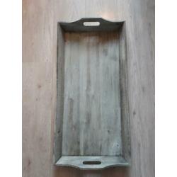 Mooie grote houten dienblad! 71,5 cm x 33 cm
