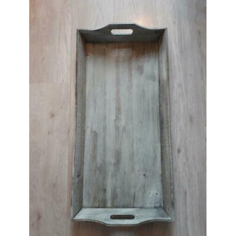 Mooie grote houten dienblad! 71,5 cm x 33 cm