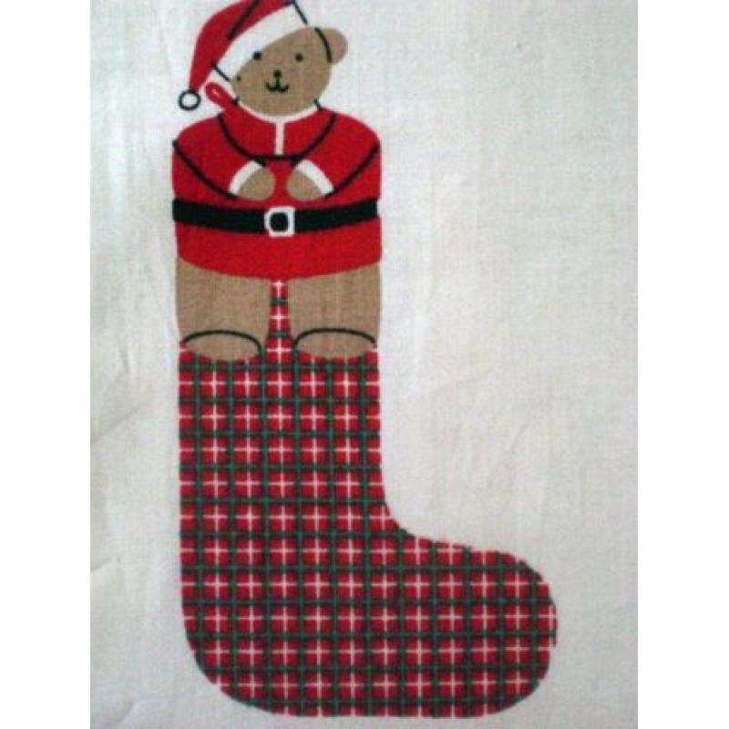 quilt panel kerstsok met beer 90 x 152 4,00