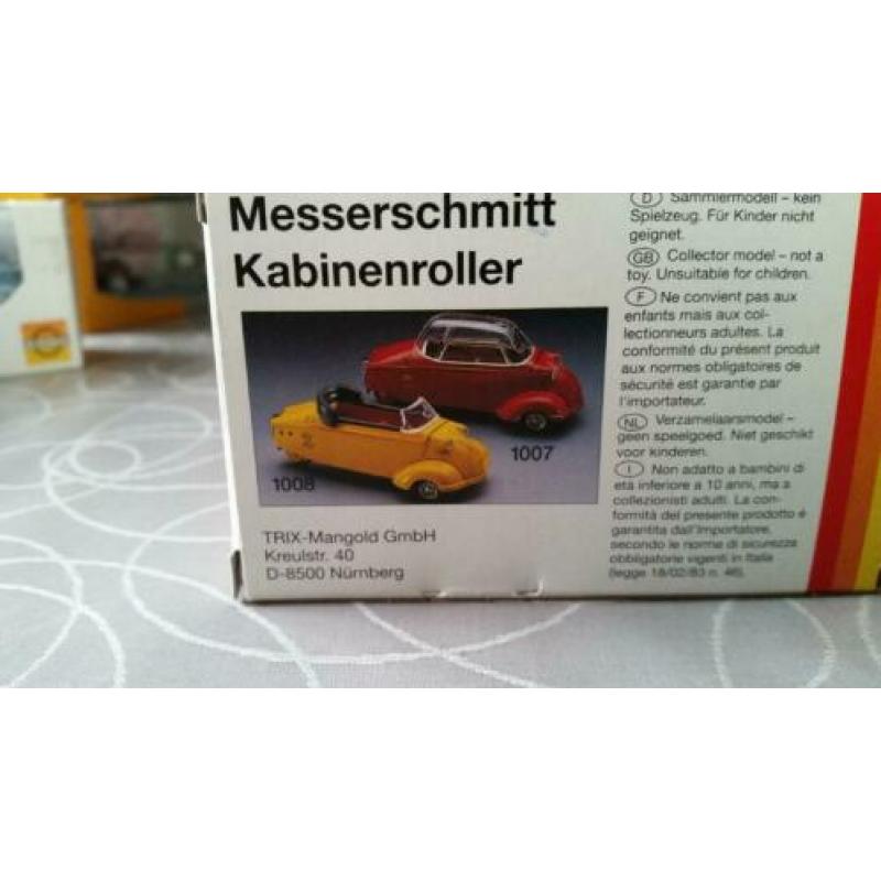 Gama messerschmitt kabinenroller cabriolet - red 1:43 - mib