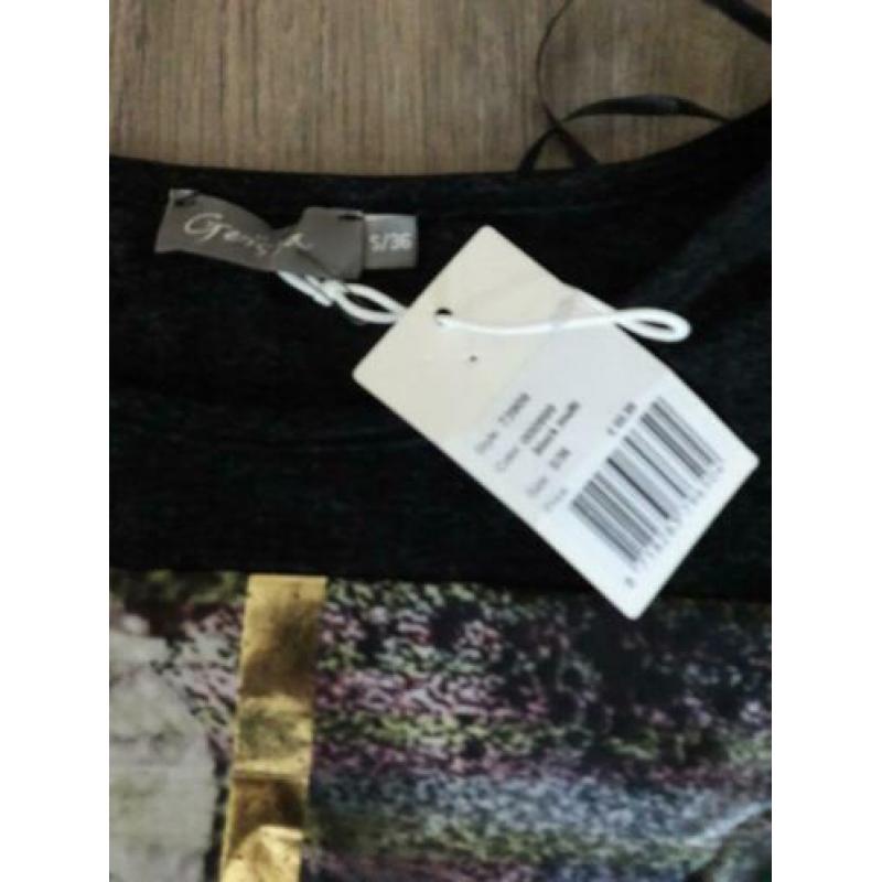 Nieuw donkergrijs/ zwart gemêleerde longsleeve Maat S
