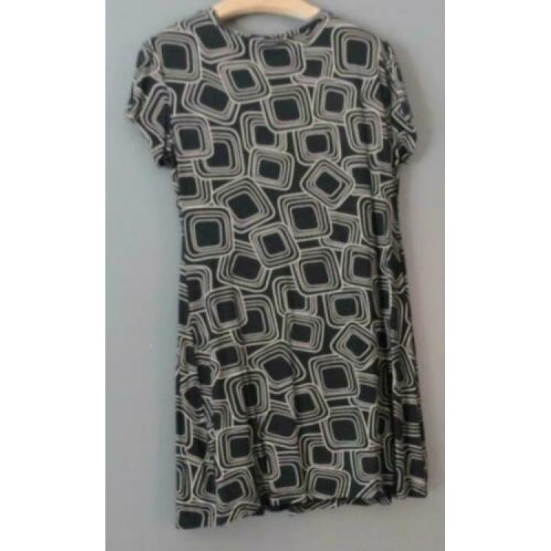 Melrose zwart wit patroon tuniek maat 44