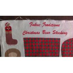quilt panel kerstsok met beer 90 x 152 4,00