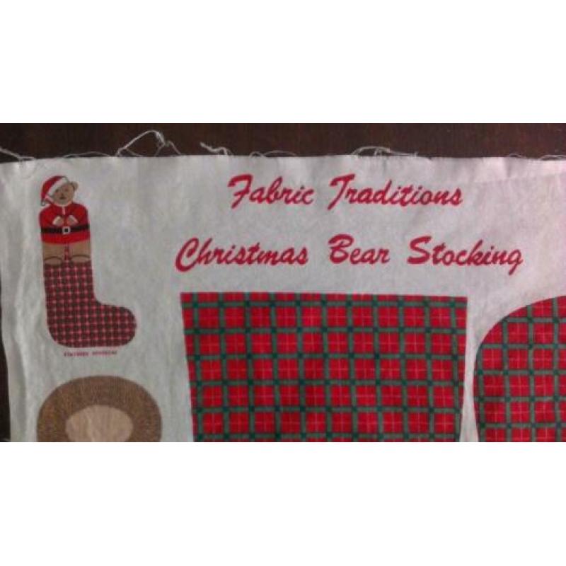 quilt panel kerstsok met beer 90 x 152 4,00