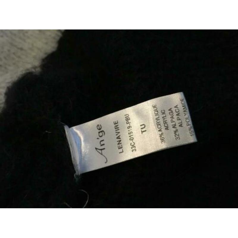 Super mooie gebreide trui donkerblauw met grijs mt S