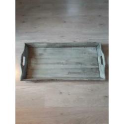 Mooie grote houten dienblad! 71,5 cm x 33 cm