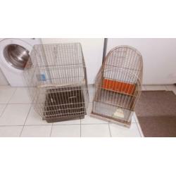 Vogelkooi, 2 robuuste metalen kooien, vogelkooien