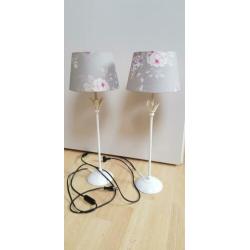 2 mooie brocante lampen