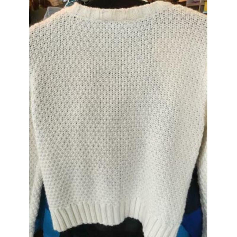 anotherwoman supermooi gebreid vest maat 40 off-white