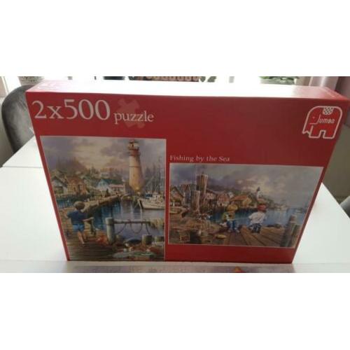 Zeer mooie & zgan Leg Puzzel van Jumbo 2x 500 Stukjes !