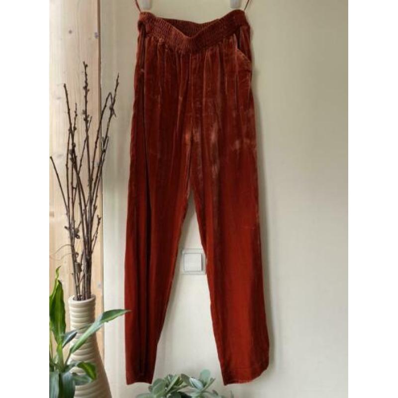 Second Female Velvet Velour trousers elastic waist M new