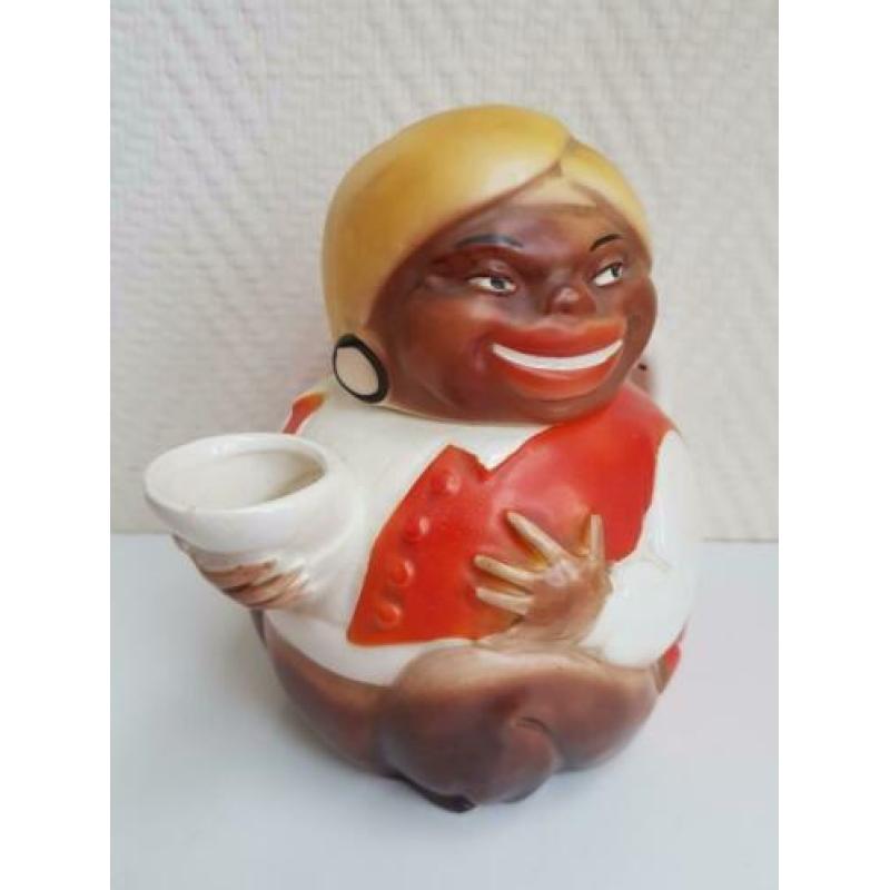 025 Art Deco theepot, vrouwfiguur, erg decoratief