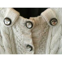 anotherwoman supermooi gebreid vest maat 40 off-white
