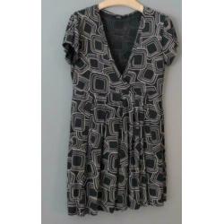 Melrose zwart wit patroon tuniek maat 44