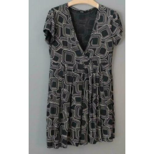 Melrose zwart wit patroon tuniek maat 44