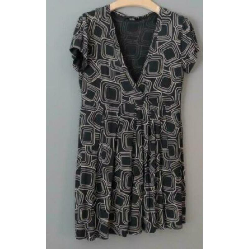 Melrose zwart wit patroon tuniek maat 44