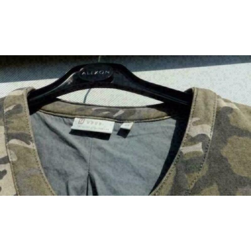 YAYA army camouflage sportief jasje met angora mouw mt 40