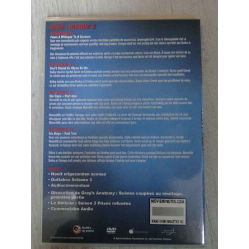 DVD Grey's Anatomy - Seizoen 3 Deel 1