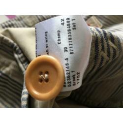 VANILIA beige bandplooibroek maat 42