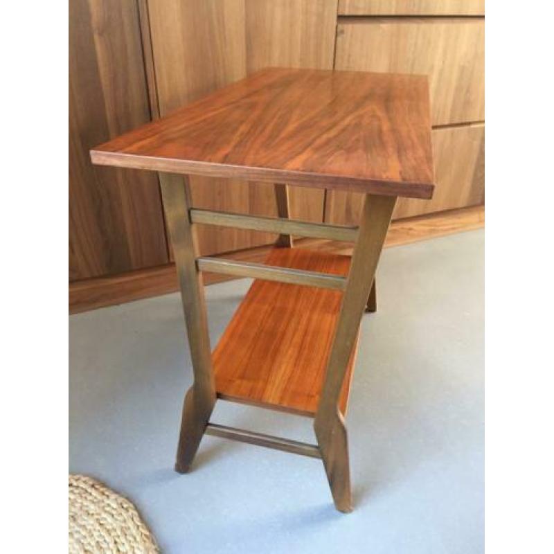 Vintage Deens Braakman Teeffelen Design Teak Bijzettafel