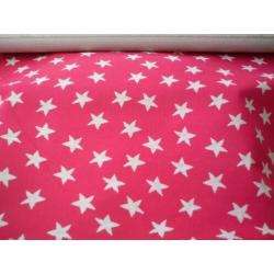 Stof Stars rood 356...... Nieuw !! En meer te koop !!!