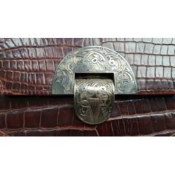 vintage dames tas (clutch) krokodilleer