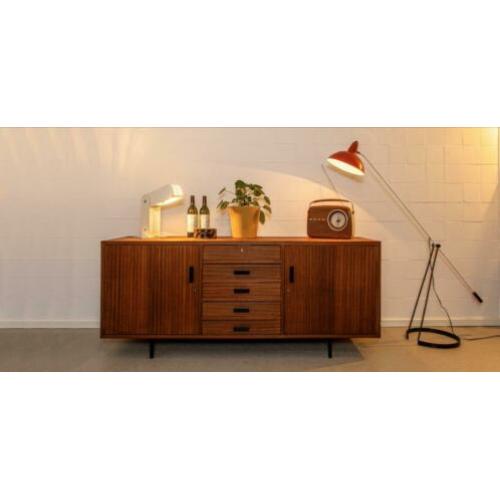 Deens vintage teak lowboard dressoir, jaren 60