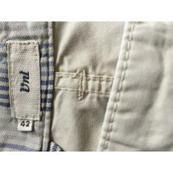 VANILIA beige bandplooibroek maat 42
