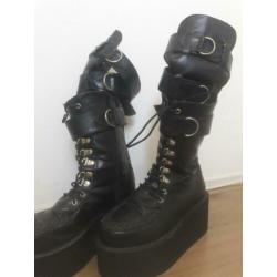 Demonia creeper laarzen Gothic Emo Punk mt 39