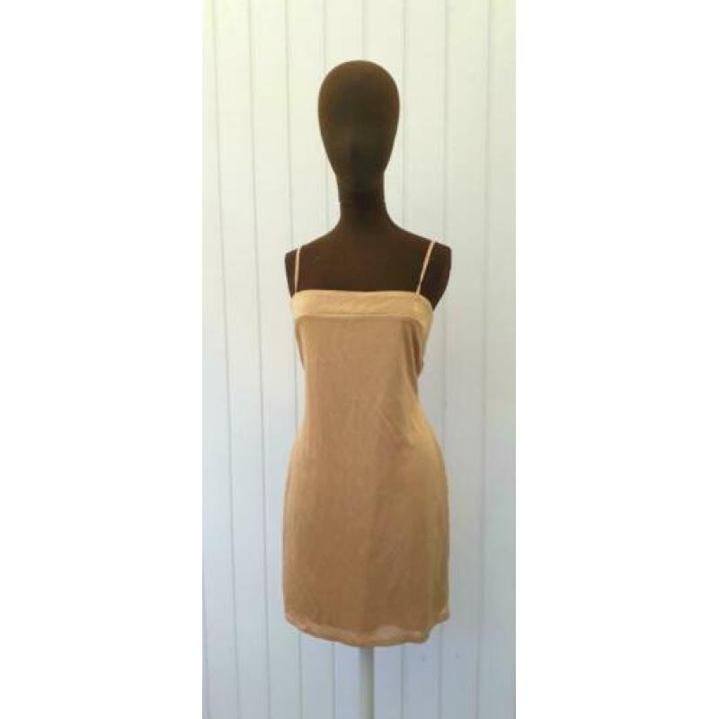 H&M gouden zomerjurk jurk maat 40 M jurkje summer dress