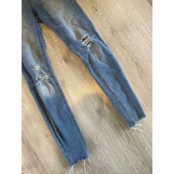 Lichtblauwe high waist skinny jeans van Stradivarius