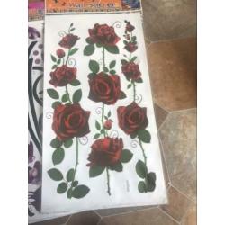 5 bloemen Muurstickers