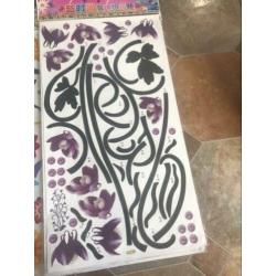 5 bloemen Muurstickers