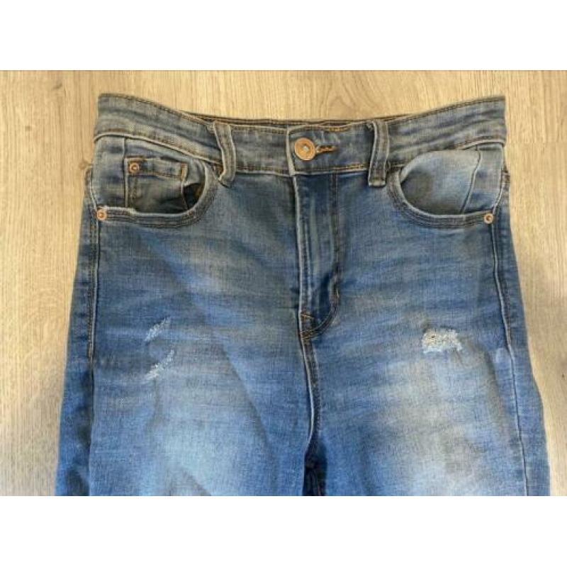 Lichtblauwe high waist skinny jeans van Stradivarius