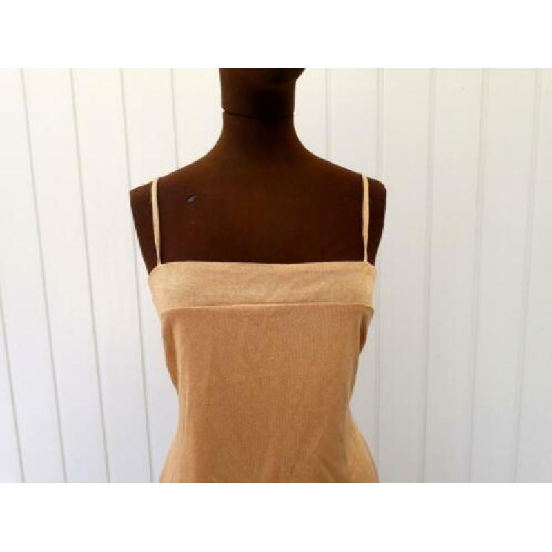 H&M gouden zomerjurk jurk maat 40 M jurkje summer dress