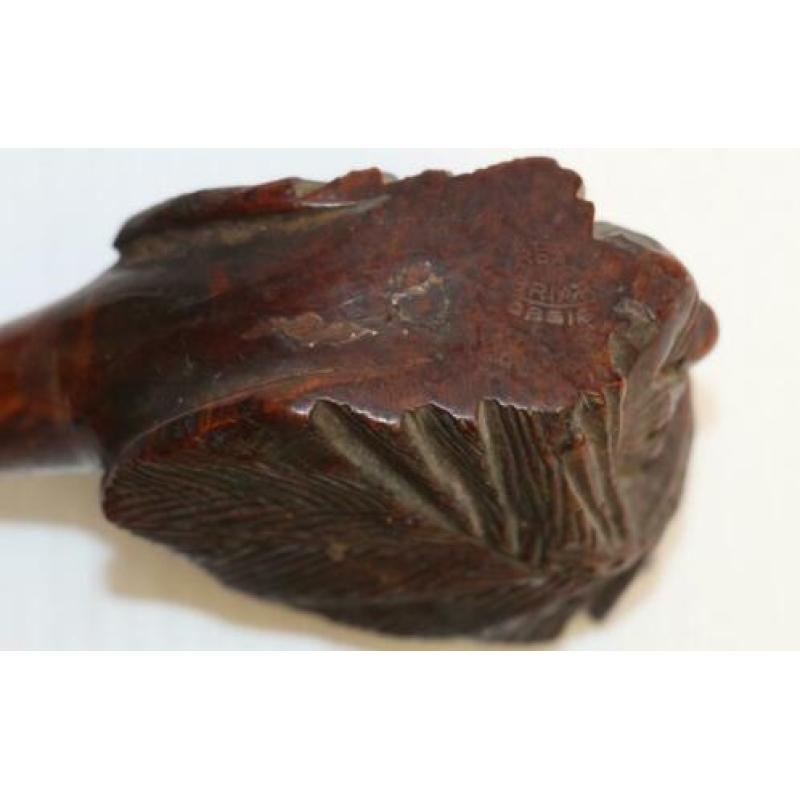 Antieke houten gesculpteerde pijp REAL BRIAR (OBEIG) indiaan
