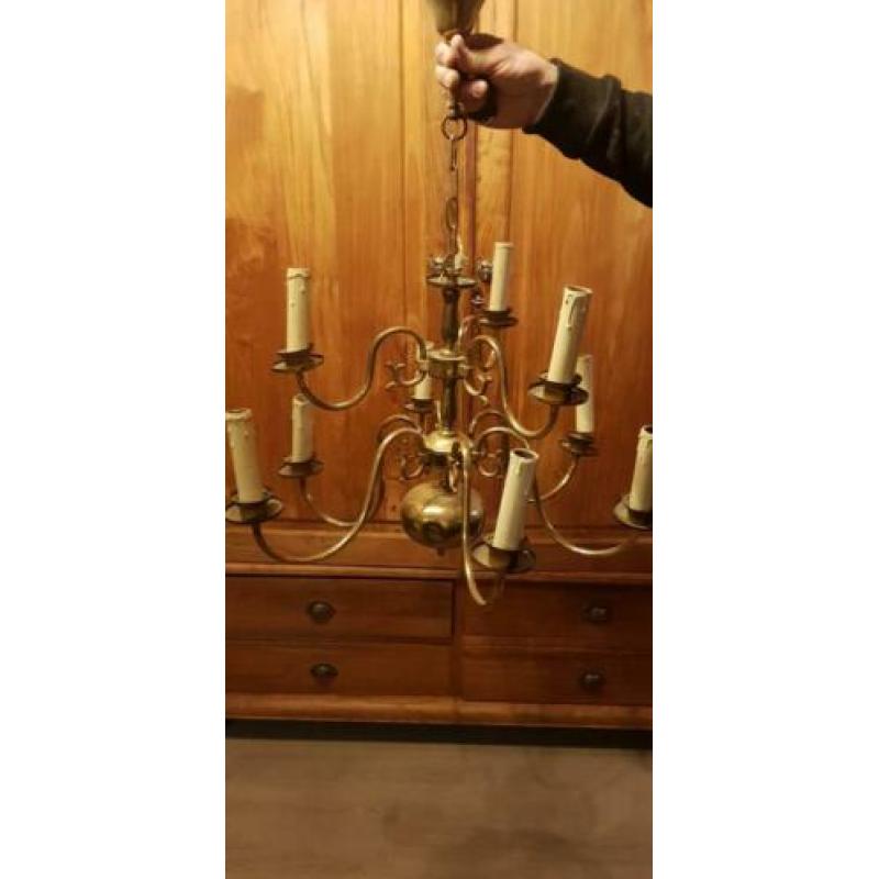Kroonluchter messing kleur