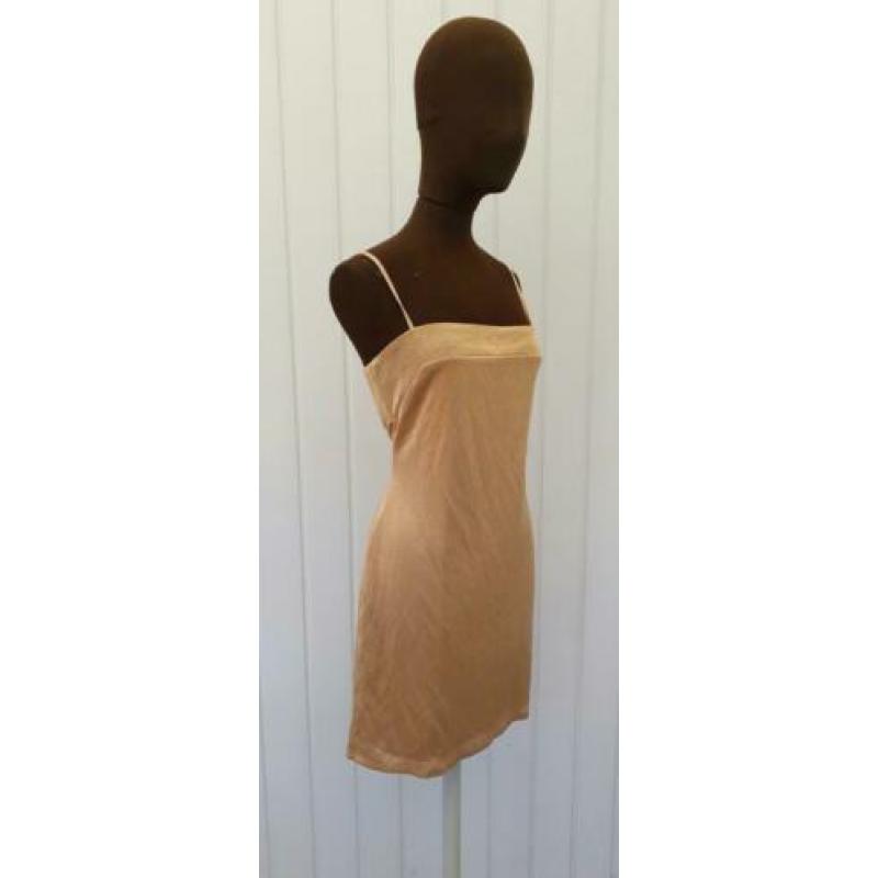 H&M gouden zomerjurk jurk maat 40 M jurkje summer dress