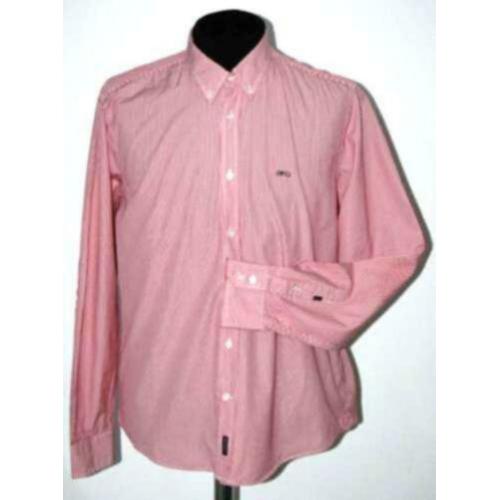 Mc.GREGOR gestreept overhemd, shirt, rood - wit (roze) Mt. L