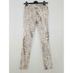 Nieuwe AIRFIELD panterprint broek subtiel glanzend maat 36