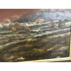 Prachtig olieverf schilderij H.Dohmen (gesigneerd)form.40x60