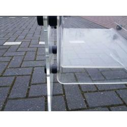 Mid century lucite floating chair, vintage plexiglas stoel