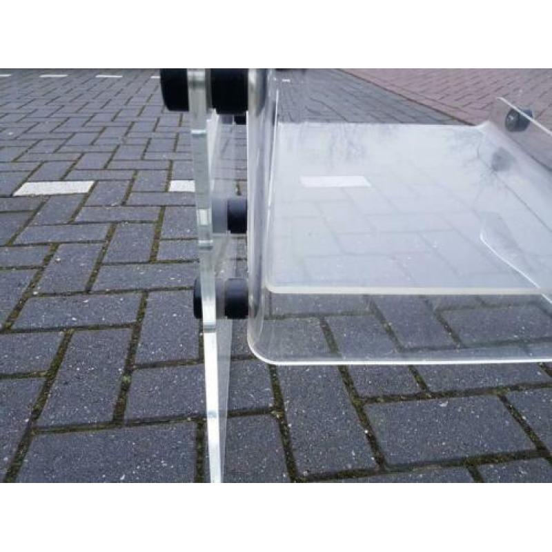 Mid century lucite floating chair, vintage plexiglas stoel