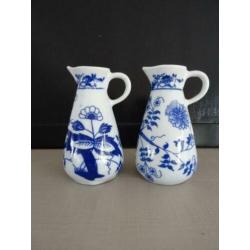 Kannetjes - vaasjes - blauw/wit