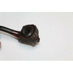 Antieke houten gesculpteerde pijp REAL BRIAR (OBEIG) indiaan