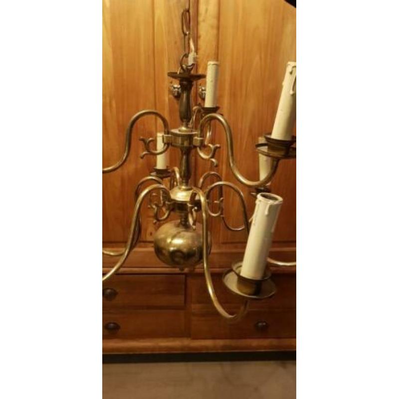 Kroonluchter messing kleur