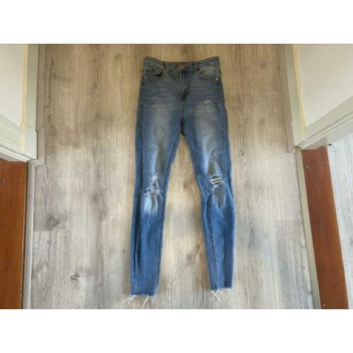 Lichtblauwe high waist skinny jeans van Stradivarius