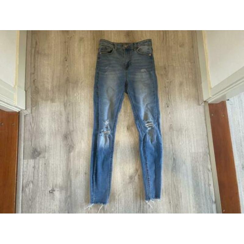 Lichtblauwe high waist skinny jeans van Stradivarius