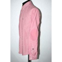 Mc.GREGOR gestreept overhemd, shirt, rood - wit (roze) Mt. L