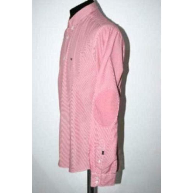 Mc.GREGOR gestreept overhemd, shirt, rood - wit (roze) Mt. L
